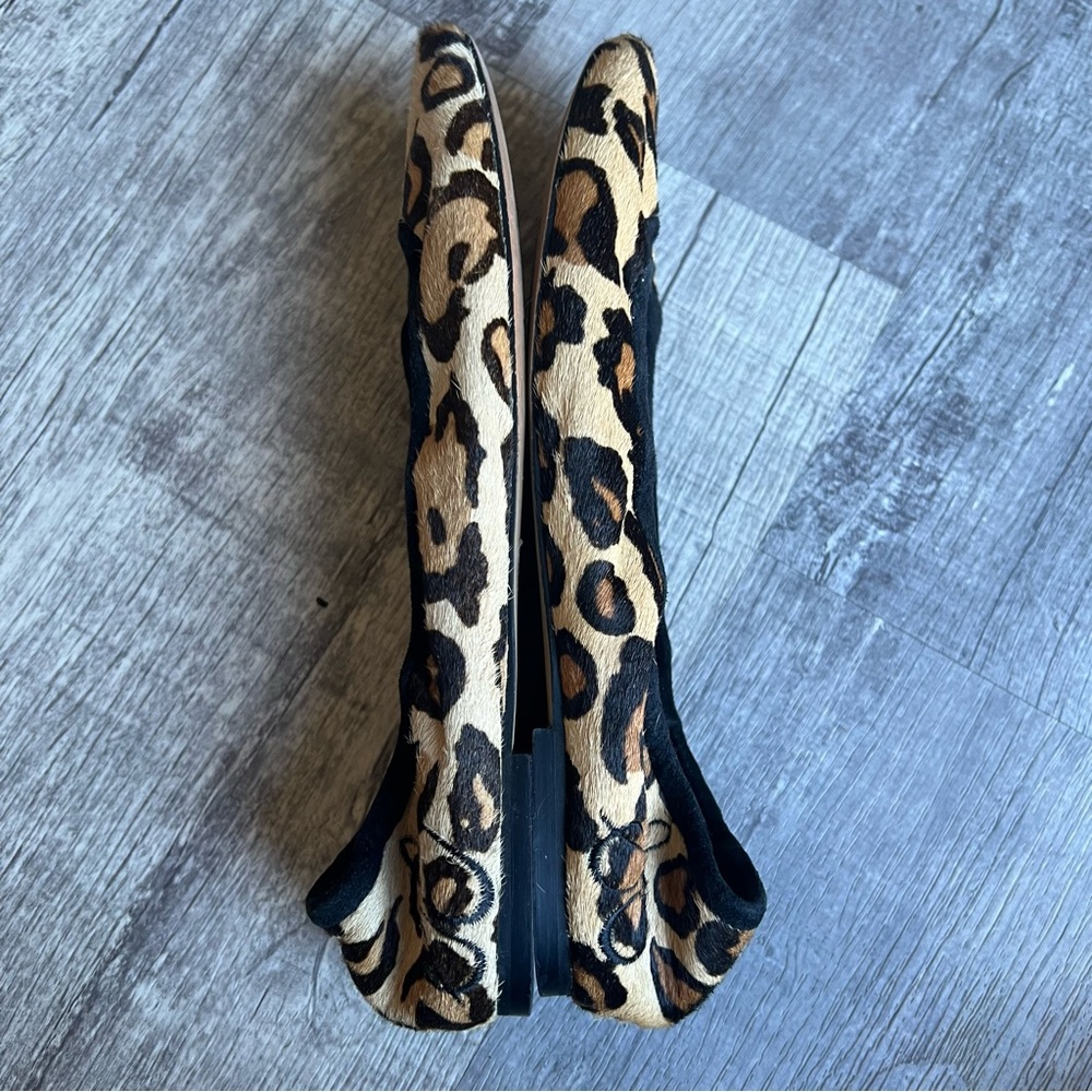 Sam Edelman Felicia Leopard Print Ballet Flats Calf Hair Size 7 - Picture 5 of 11